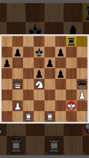 Белые грозят поставить мат в 2-а хода, однако чёрные гениально выигрывают