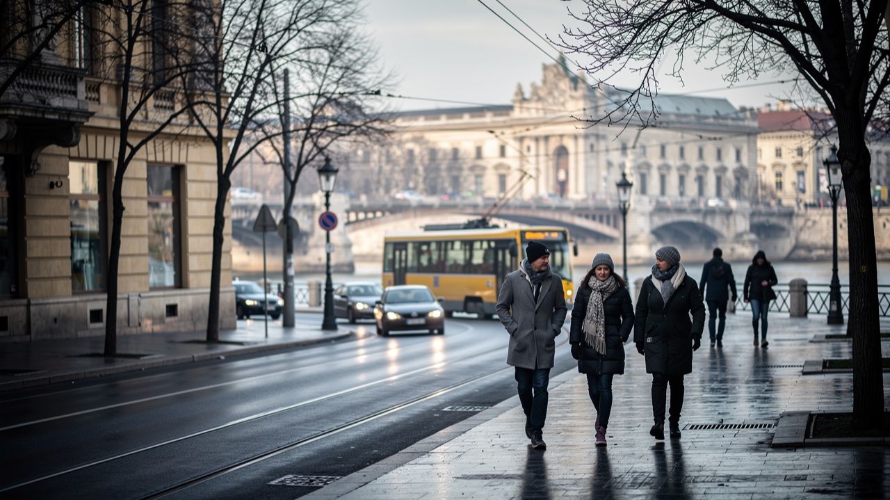 Зимний Будапешт когда холод чувствуется на каждом шаге 🥶🚶♂️ смотреть онлайн