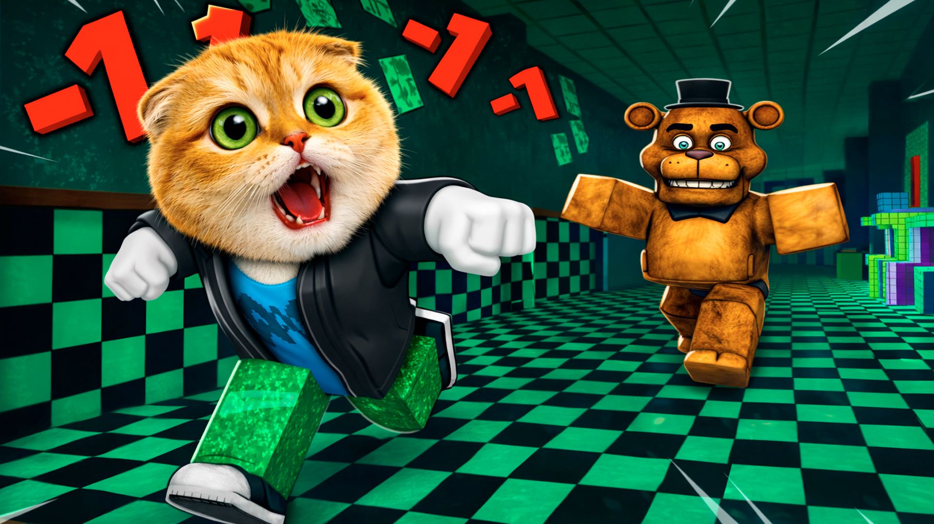 ОПАСНОЕ ОББИ В РОБЛОКС! КАЖДУЮ СЕКУНДУ Я БЕГУ НА +1 БЫСТРЕЕ ОТ ФРЕДДИ, БОНИ И РОКСИ ИЗ ФНАФ смотреть онлайн