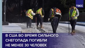 В США во время сильного снегопада погибли не менее 30 человек