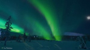 Красивое Северное сияние, Фильм для релаксации с успокаивающей Фортепианной Музыкой