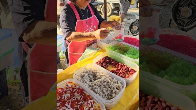 10 бат/25 руб за пакет. Тофу из свежего молока с добавками. тайская уличная еда смотреть онлайн