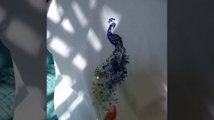 Павлин. Футболка с принтом и вышивкой