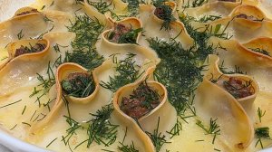 Манты-лодочки запечённые в духовке.🔥