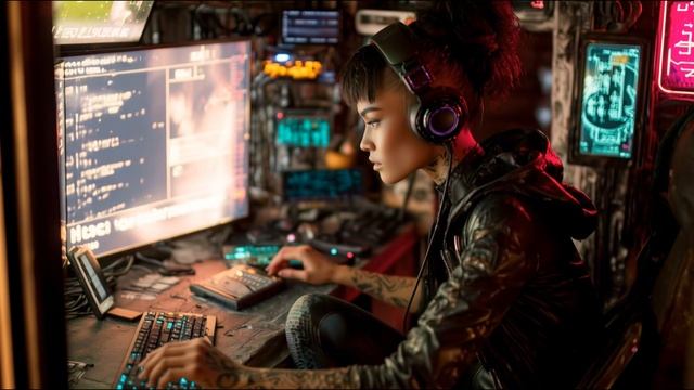 Cyberpunk Focus System ｜ Music for ADHD & Hyperfocus Productivity смотреть онлайн