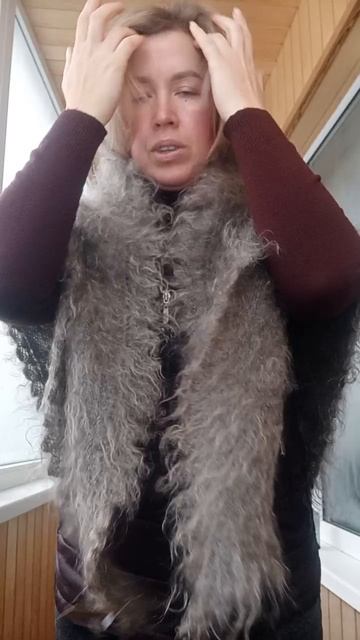 Косыночка и шаль из козьего пуха. смотреть онлайн