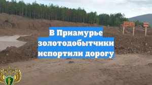В Приамурье золотодобытчики испортили дорогу