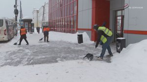 Борьба со снегом в Серпухове ведётся в круглосуточном режиме