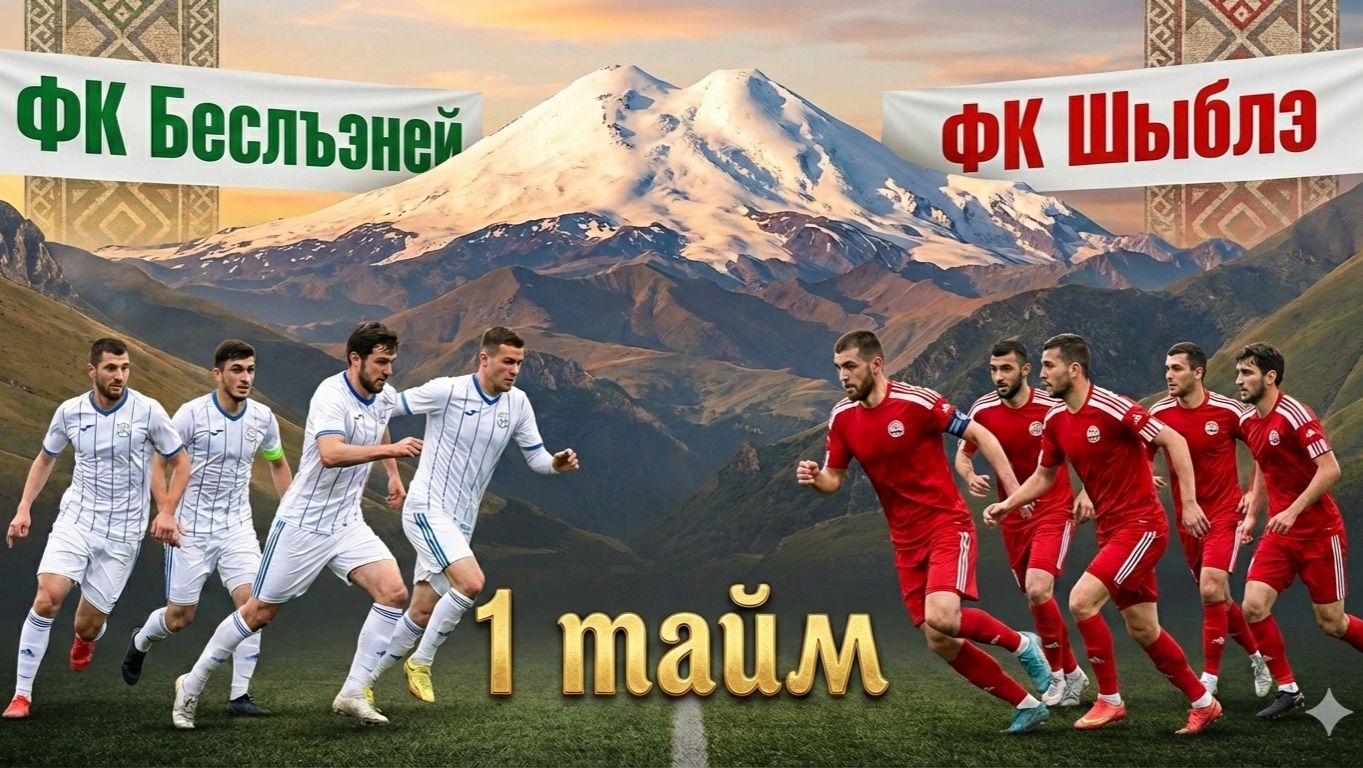 Футбольный матч ФК Беслъеней (Бесленей) - ФК Шыблэ (Псаучье - Дахе). 1 тайм смотреть онлайн