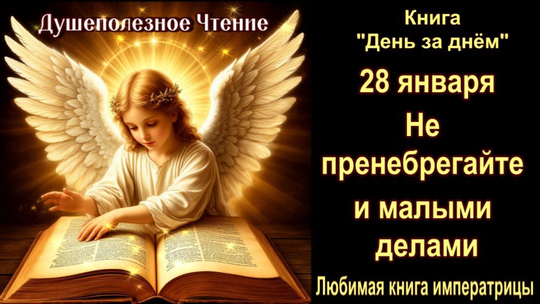 28 Января "Не пренебрегайте и малыми делами" Книга "День за днем" смотреть онлайн