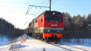 В -30°C. ТЭП70У-012 с туристическим поездом "Императорский маршрут" Екатеринбург-Пасс. - Алапаевск