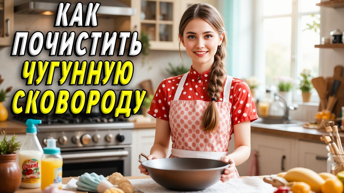 Как почистить чугунную сковороду смотреть онлайн