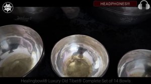 Набор 14 поющих чаш Healingbowl® Luxury Old Tibet® Коллекционный