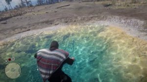 Артур из Red Dead Redemprion 2 утонул в луже.