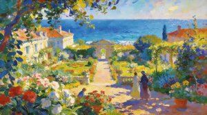 Визуальные Поэмы - Клод Моне `Сад в Сент-Адресе`