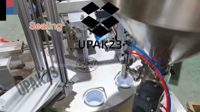 Роторный запайщик пленкой ПЭТ стаканчиков (моноблок розлива и запайки) смотреть онлайн