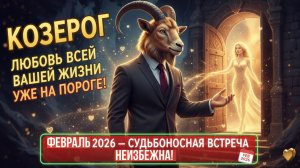 ♑️ КОЗЕРОГ! ЛЮБОВЬ ВСЕЙ ВАШЕЙ ЖИЗНИ УЖЕ НА ПОРОГЕ! Февраль 2026 — судьбоносная встреча неизбежна!❤️