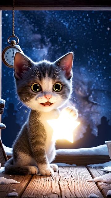 The cat who read the stars / Котик, который читал звёзды #shorts #cat #веселыекоты #веселыекоты смотреть онлайн