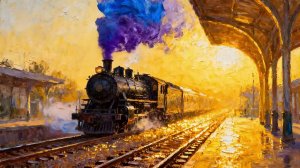 Визуальные поэмы - Клод Моне `Путешествие на паровозе`