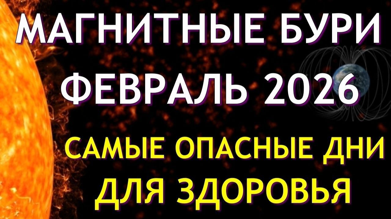 Магнитные бури в ФЕВРАЛЕ 2026. Неблагоприятные дни. Как пережить. смотреть онлайн