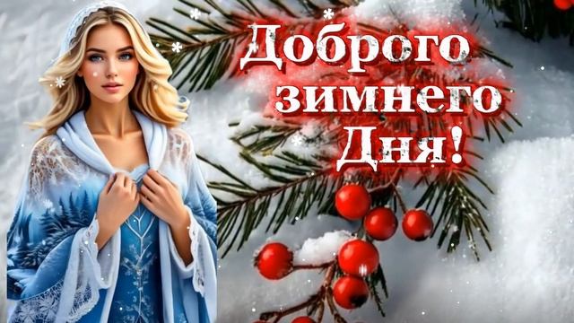 Футаж "Доброго зимнего Дня" смотреть онлайн