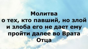МОЛИТВА О ТЕХ, КТО ПАВШИЙ, НО ЗЛОЙ И ЗЛОБА ЕГО НЕ ДАЕТ ЕМУ ПРОЙТИ ДАЛЕЕ ВО ВРАТА ОТЦА #наянабелосвет