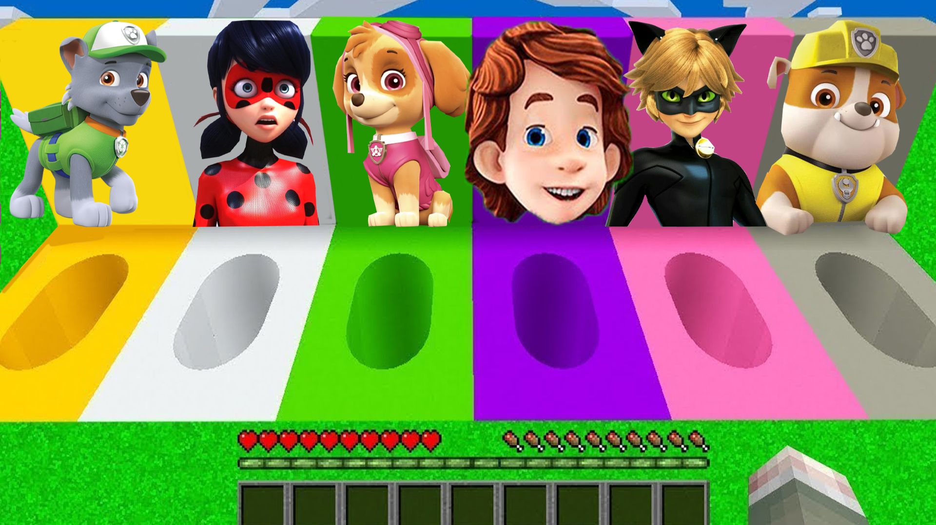 ВЫЖИВАНИЕ В ЗАГАДОЧНЫХ ОВАЛЬНЫХ ЯМАХ В МАЙНКРАФТ смотреть онлайн