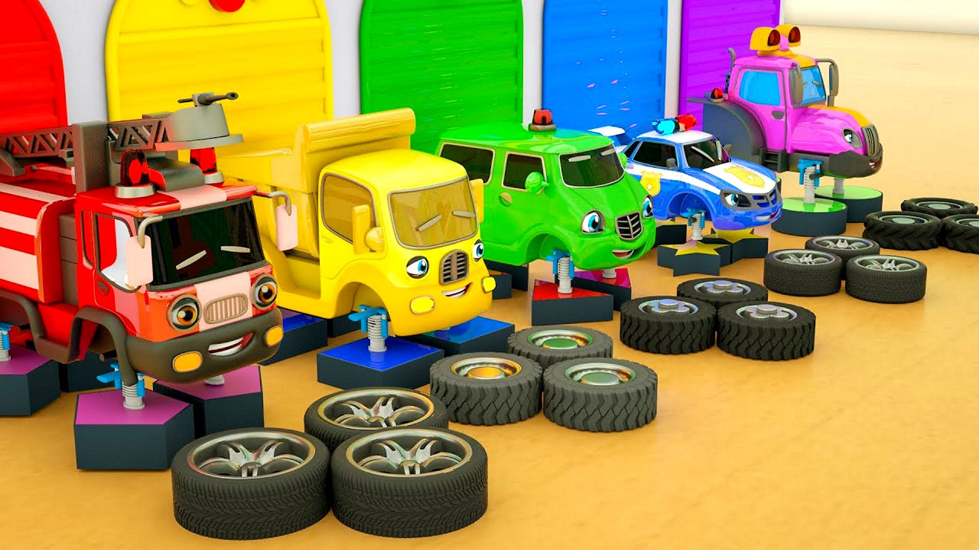 Мультяшки про весёлые машинки для малышей и детей с забавными песенками для детей и малышей смотреть онлайн