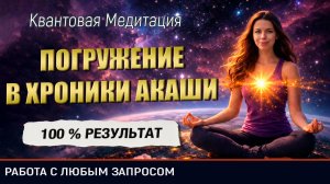 Медитация “Погружение в Хроники Акаши” Квантовая медитация – работа с любым запросом