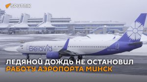 Снег и ледяной дождь нипочем: аэропорт Минска продолжает принимать рейсы