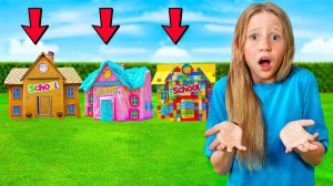 Картонная пушистая и лего школы Насти и друзей