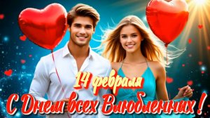 С Днем всех Влюбленных! Музыкальная видео открытка.
