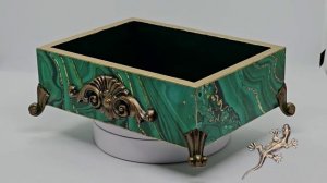 Органайзер "Малахит в бронзе"