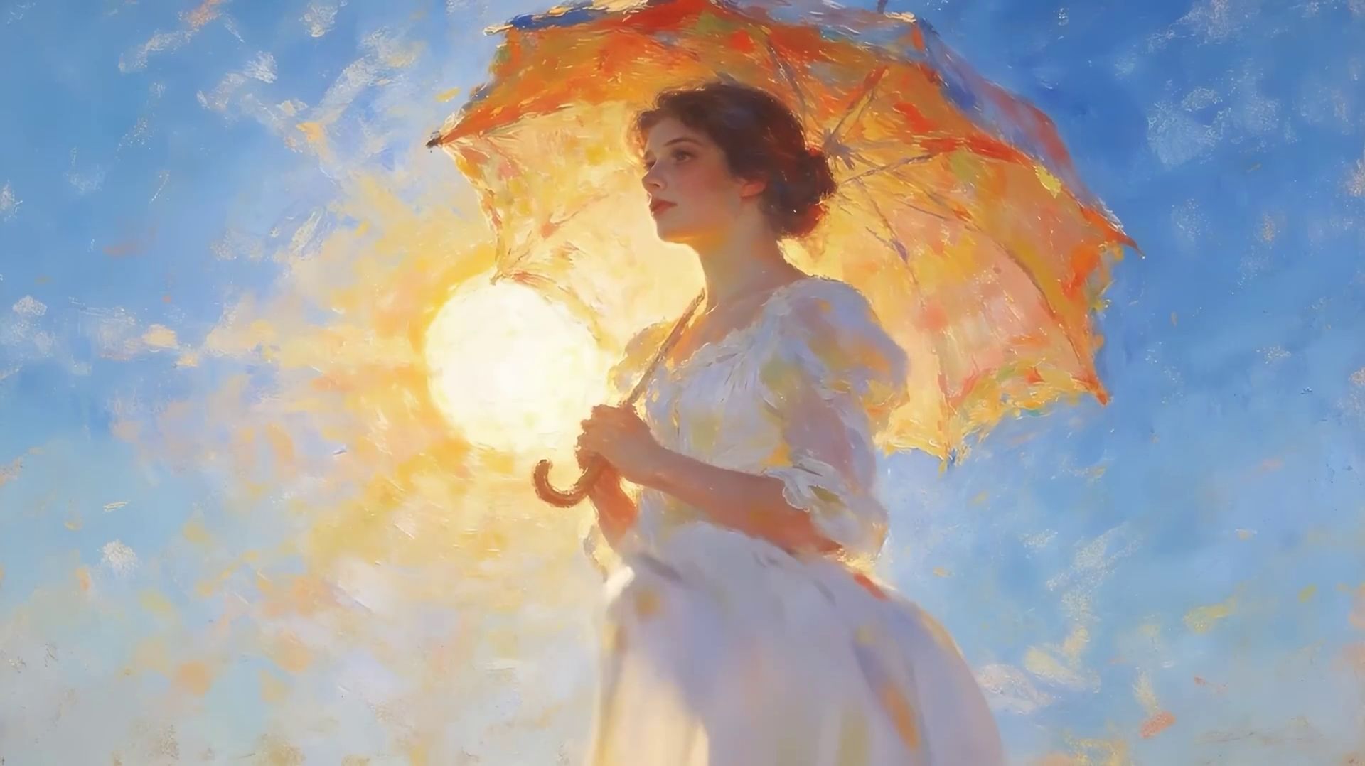 Визуальные поэмы - Клод Моне `Женщина с зонтиком` смотреть онлайн