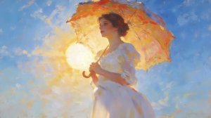 Визуальные поэмы - Клод Моне `Женщина с зонтиком`