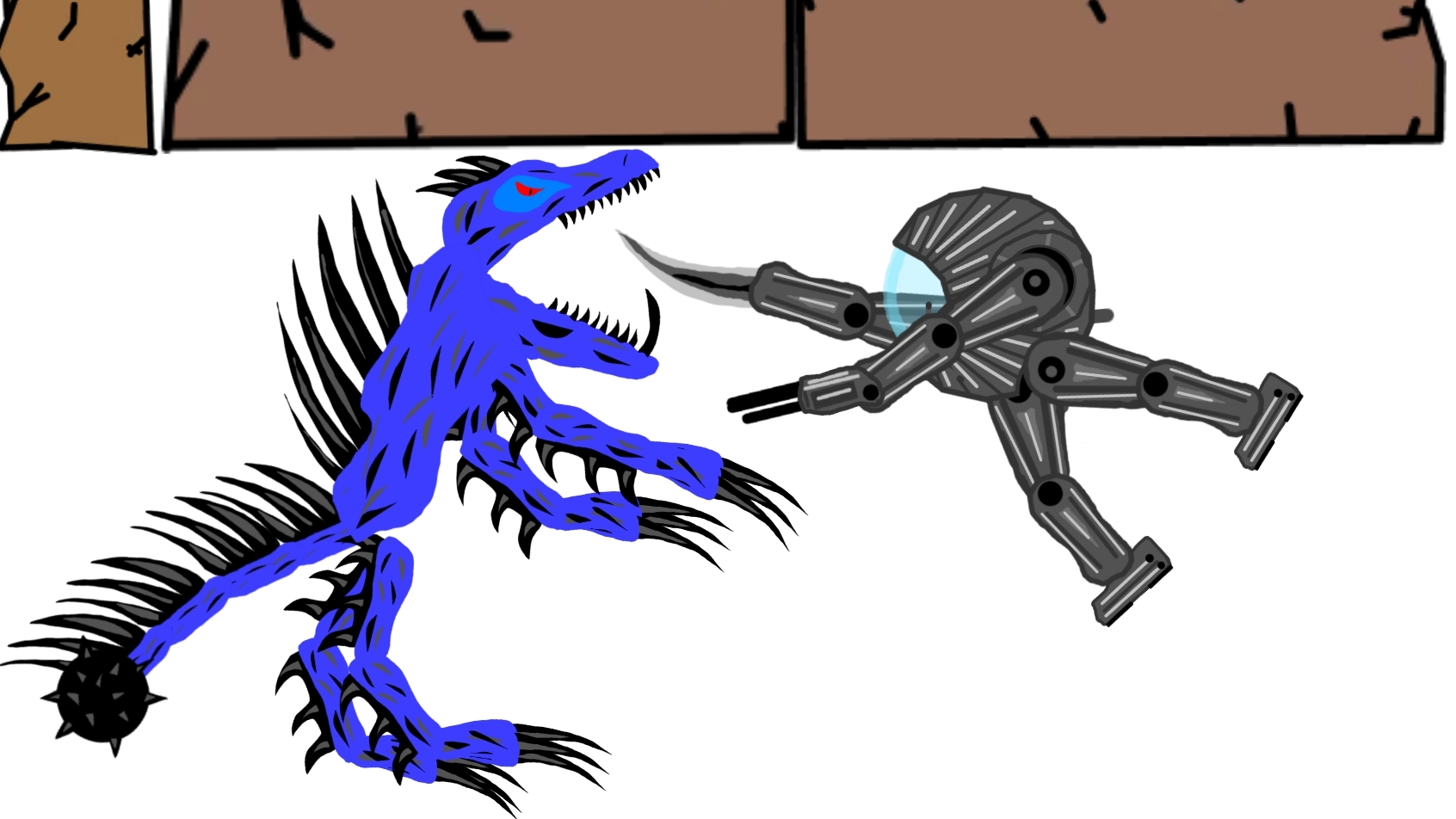 Стикмены и роботы против монстров 1сезон 1серия робот003 против синего монстра смотреть онлайн