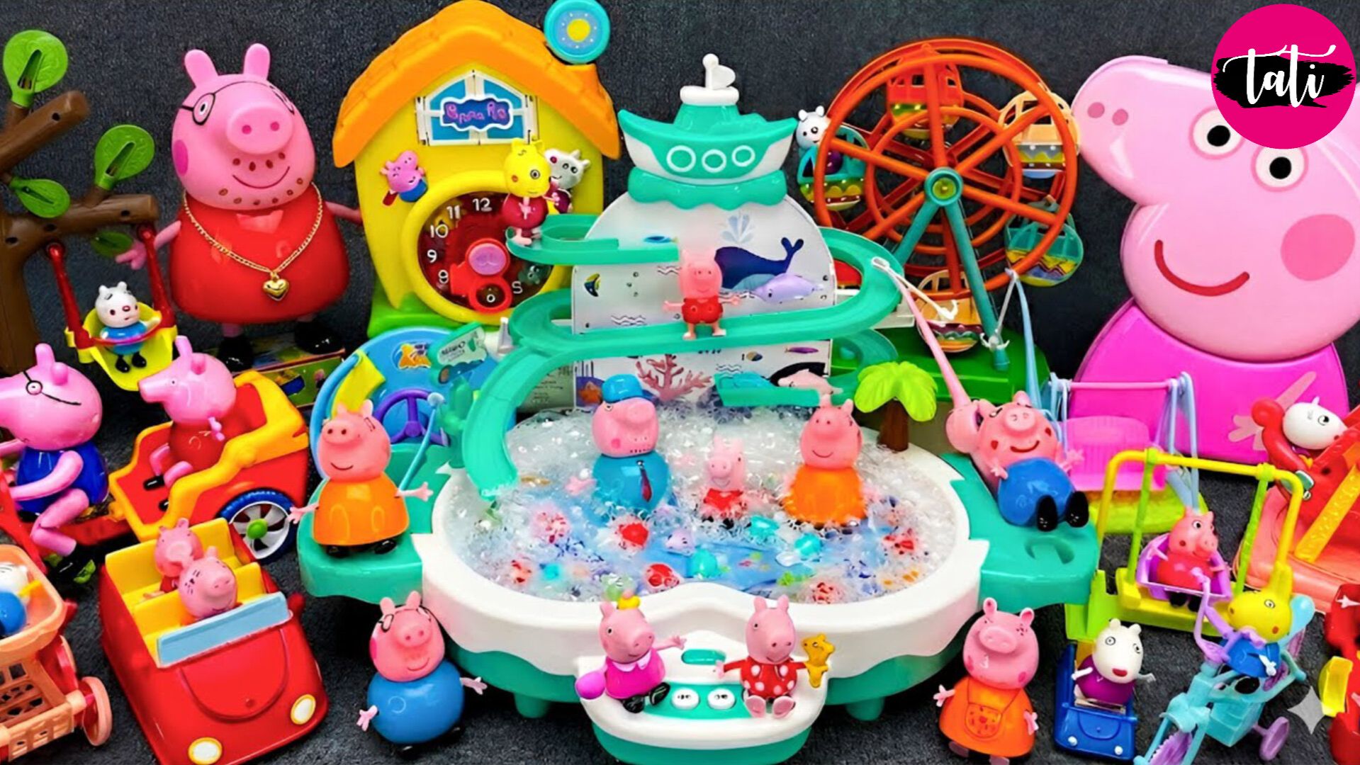 Играем в игрушки из мультика свинка Пеппа, Спанч Боб. Мультфильм для детей. ASMR АСМР смотреть онлайн