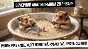 Вечерний анализ рынка 28 января. Индекс IRUS ждет новостей. В газе ждут вторую бурю! Нефть на хаях!