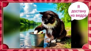 Котик – помощник. 😉😄Весёлое видео.