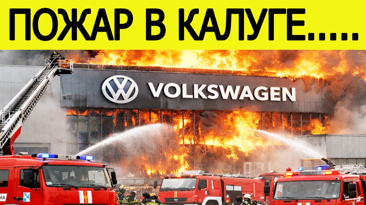 В Калуге горит бывший завод Volkswagen. Что известно о пожаре? смотреть онлайн