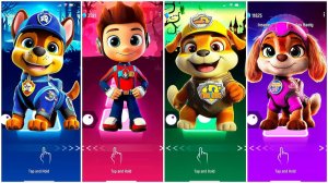 Мультики для Детей Щенячий Патруль Tiles Hop - ГОНЩИК, РАЙДЕР, КРЕПЫШ, СКАЙ