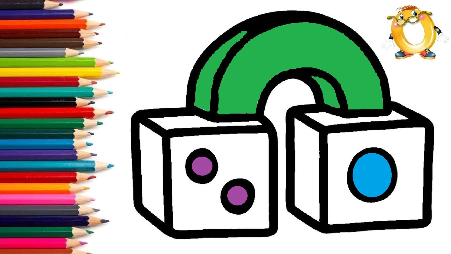 Мультик - раскраска для детей КУБИКИ. Учимся как рисовать КУБИКИ вместе с детьми // ОБУЧАШКА ТВ смотреть онлайн