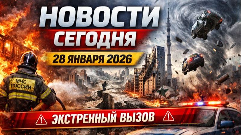 Новости Сегодня 28.01.2026 - Россия, Москва, Экстренный вызов новый выпуск, Катаклизмы, События Дня смотреть онлайн