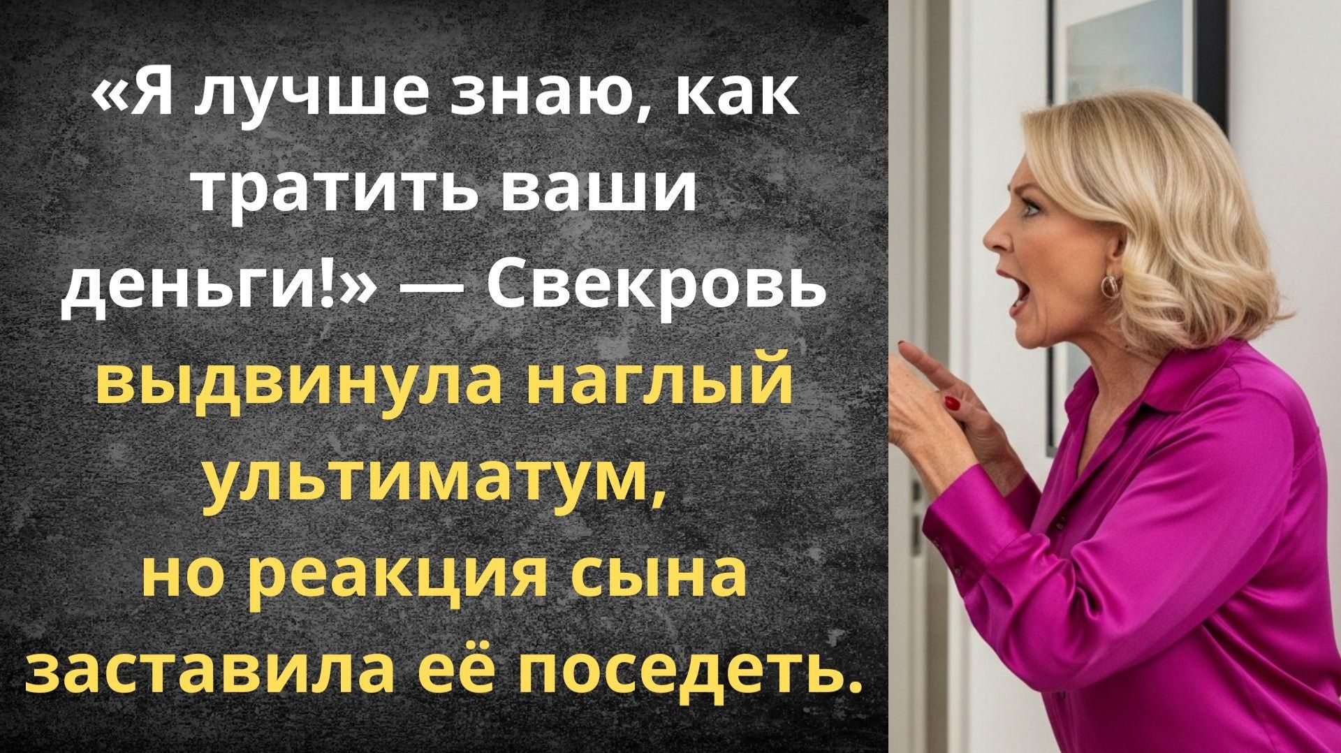 Отдавай зарплату мне! — Наглый ультиматум свекрови | Истории из жизни смотреть онлайн