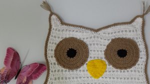 салфетка-панно-аппликация "совушка"...связалась в "сп-красивая салфетка"👏👏👏