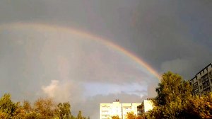 Кучево-дождевое облако и радуга над Вязниками 29.08.2015