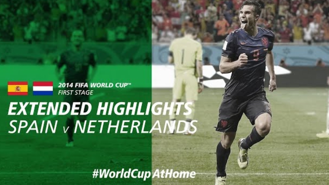 Испания 1–5 Нидерланды. Чемпионат мира по футболу 2014 года смотреть онлайн