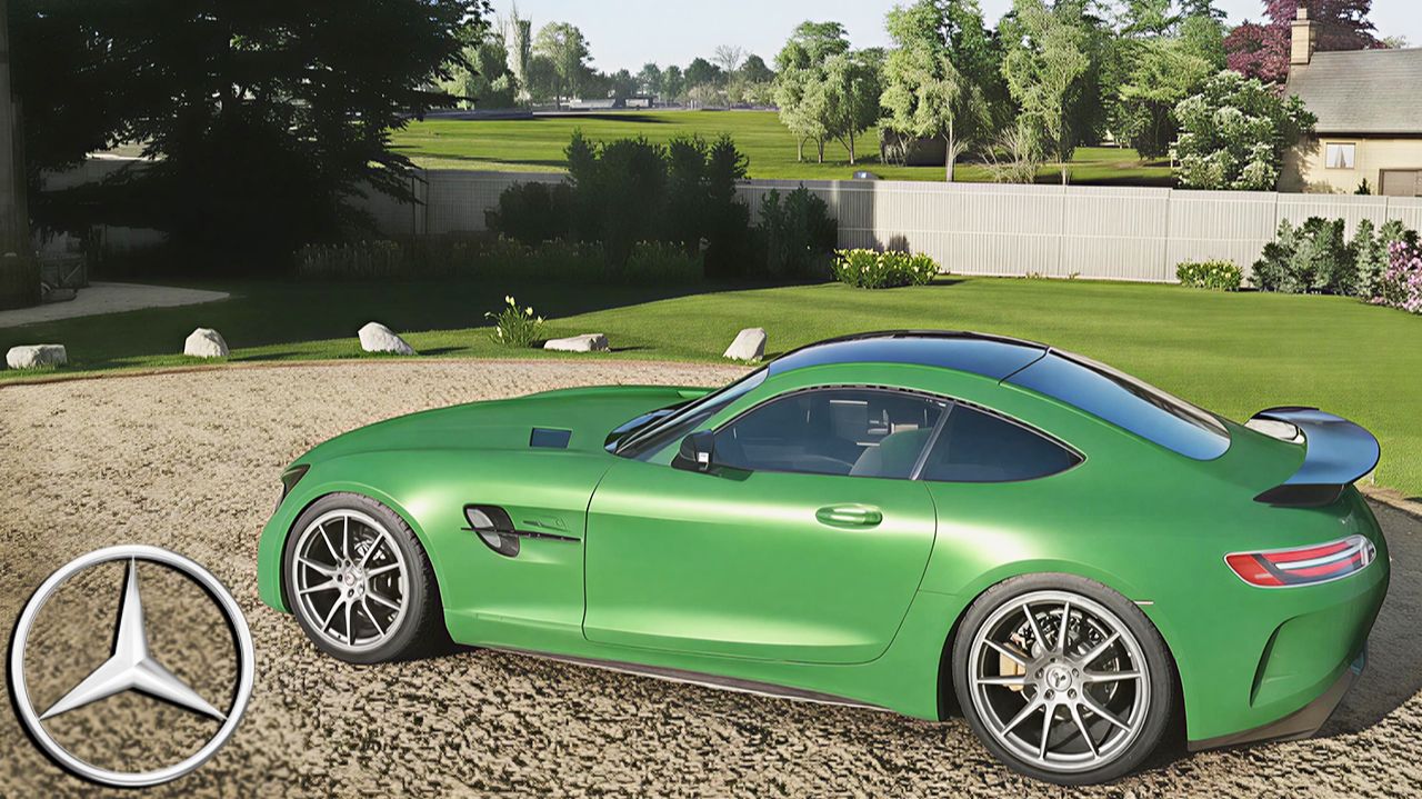MERCEDEZ AMG GT-R в цвете ЗЕЛЁНЫЙ АД смотреть онлайн