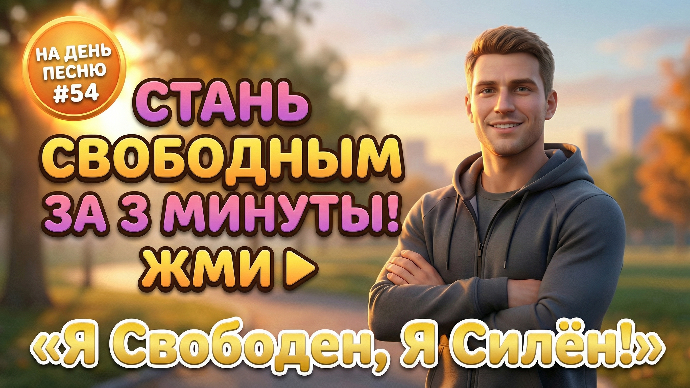 НА ДЕНЬ ПЕСНЮ #54 | Мощная ПЕСНЯ-АФФИРМАЦИЯ от вредных привычек | "Я Свободен, Я Силён!" смотреть онлайн
