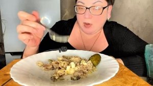 Мукбанг/ Ем салат из КУРИНОЙ печени и обязательно ХУДЕЮ!